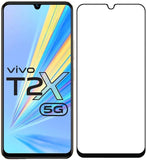 Super Premium Quality Tempered Glass Screen Guard Protector With Black Border Suitable For Vivo T2X 5G