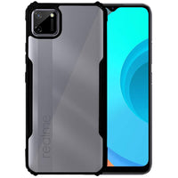 VAKIBO Best Selling Black and Transparent Back Cover Case Made With Soft TPU and Acrylic With 4 Corner and Camera Protection Suitable for Realme C11