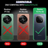 VAKIBO Premium Clear 1.5MM Thick Transparent Soft TPU Rubber Back Cover Case With Camera Protection Suitable for Realme P2 Pro