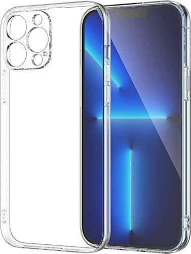 VAKIBO Premium Clear 2MM Thick Transparent Soft TPU Rubber Back Cover Case With Camera Protection Suitable for iPhone 13 Pro