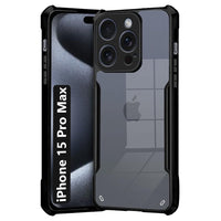VAKIBO Super Premium Black Border Transparent Case With Corner Protection & Camera Protection Suitable for iPhone 15 Pro Max 6.7