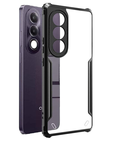 VAKIBO Super Premium Black Border Transparent Case With Corner Protection & Camera Protection Suitable for Oppo K13x
