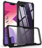 VAKIBO Best Selling Black and Transparent Back Cover Case Made With Soft TPU and Acrylic With 4 Corner and Camera Protection Suitable for Oppo A3S