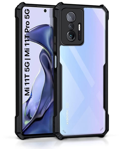 VAKIBO Super Premium Black Border Transparent Case With Corner Protection & Camera Protection Suitable for Xiaomi 11T Pro