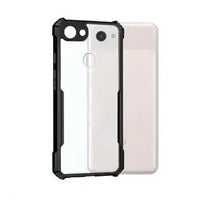 VAKIBO Best Selling Black and Transparent Coloured Made With Soft TPU and Acrylic Back Cover Case With 4 Corner and Camera Protection Suitable for Oppo F5