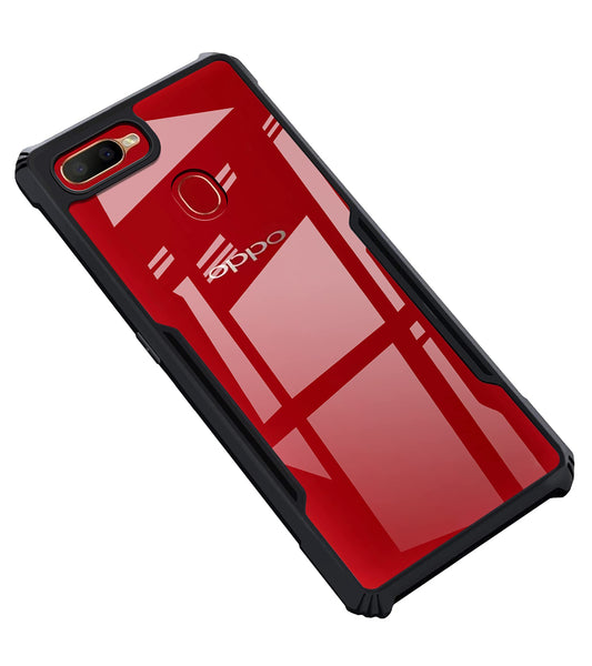 VAKIBO Super Premium Black Border Transparent Case With Corner Protection & Camera Protection Suitable for Oppo RM U1 