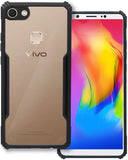 VAKIBO Best Selling Black and Transparent Coloured Made With Soft TPU and Acrylic Back Cover Case With 4 Corner and Camera Protection Suitable for Vivo Y83