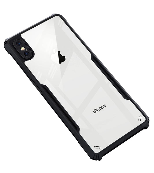 VAKIBO Super Premium Black Border Transparent Case With Corner Protection & Camera Protection Suitable for iPhone Xs
