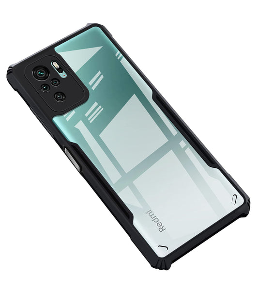 VAKIBO Super Premium Black Border Transparent Case With Corner Protection & Camera Protection Suitable for MI Redmi Note 10