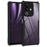 VAKIBO Best Selling Black and Transparent Coloured Made With Soft TPU and Acrylic Back Cover Case With 4 Corner and Camera Protection Suitable for Vivo Y31 Pro