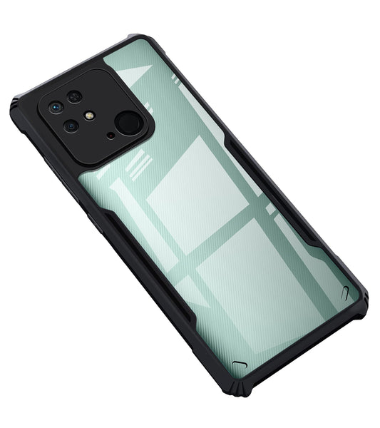 VAKIBO Super Premium Black Border Transparent Case With Corner Protection & Camera Protection Suitable for Mi Redmi 10