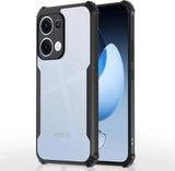 VAKIBO Best Selling Black and Transparent Coloured Made With Soft TPU and Acrylic Back Cover Case With 4 Corner and Camera Protection Suitable for Oppp Reno 13