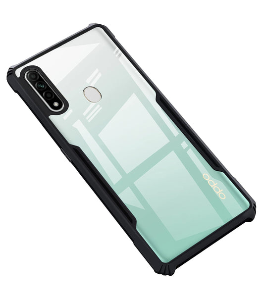 VAKIBO Super Premium Black Border Transparent Case With Corner Protection & Camera Protection Suitable for Oppo A31