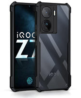 VAKIBO Super Premium Black Border Transparent Case With Corner Protection & Camera Protection Suitable for iQOO Z7s 5G
