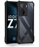 VAKIBO Super Premium Black Border Transparent Case With Corner Protection & Camera Protection Suitable for iQOO Z7s 5G