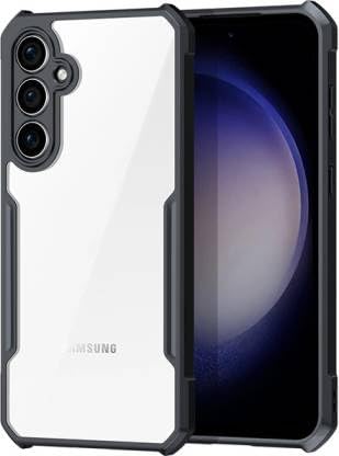 VAKIBO Best Selling Black and Transparent Coloured Made With Soft TPU and Acrylic Back Cover Case With 4 Corner and Camera Protection Suitable for Samsung Galaxy S25