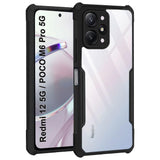 VAKIBO Super Premium Black Border Transparent Case With Corner Protection & Camera Protection Suitable for Mi Redmi 12 5G