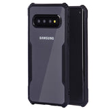 VAKIBO Best Selling Black and Transparent Back Cover Case Made With Soft TPU and Acrylic With 4 Corner and Camera Protection Suitable for Samsung Galaxy S10