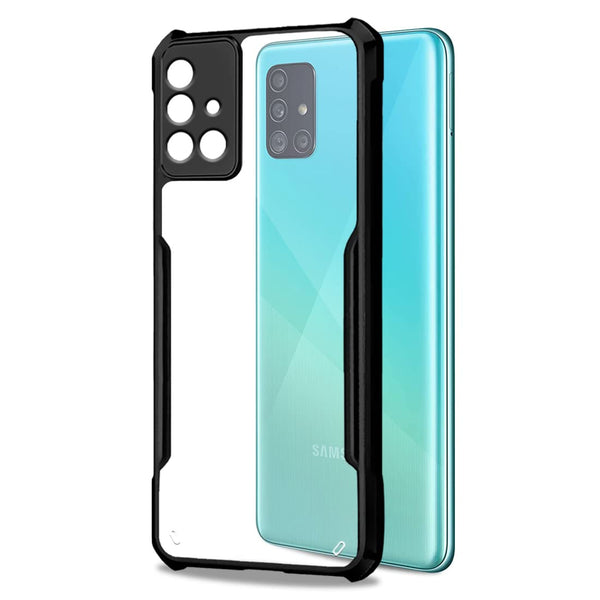 VAKIBO Best Selling Black and Transparent Back Cover Case Made With Soft TPU and Acrylic With 4 Corner and Camera Protection Suitable for Samsung Galaxy A51
