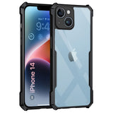 VAKIBO Super Premium Black Border Transparent Case With Corner Protection & Camera Protection Suitable for iPhone 14