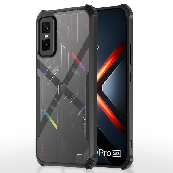 VAKIBO Super Premium Black Border Transparent Case With Corner Protection & Camera Protection Suitable for Infinix GT30 Pro