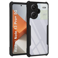 VAKIBO Super Premium Black Border Transparent Case With Corner Protection & Camera Protection Suitable for Mi Redmi Note 13 Pro Plus 5G