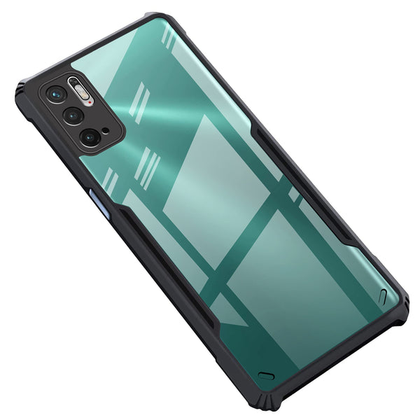 VAKIBO Super Premium Black Border Transparent Case With Corner Protection & Camera Protection Suitable for Mi Poco M3 Pro