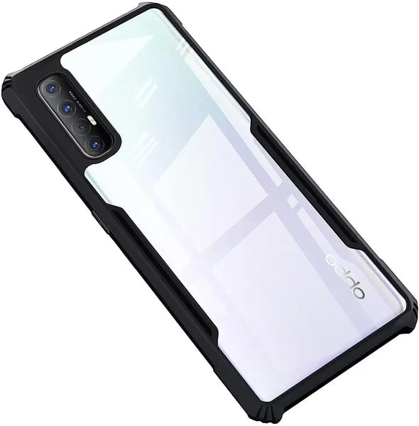 VAKIBO Super Premium Black Border Transparent Case With Corner Protection & Camera Protection Suitable for Oppo Reno 3 Pro
