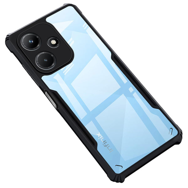 VAKIBO Super Premium Black Border Transparent Case With Corner Protection & Camera Protection Suitable for Infinix Hot 30i