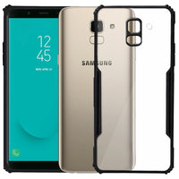 VAKIBO Best Selling Black and Transparent Back Cover Case Made With Soft TPU and Acrylic With 4 Corner and Camera Protection Suitable for Samsung Galaxy J6