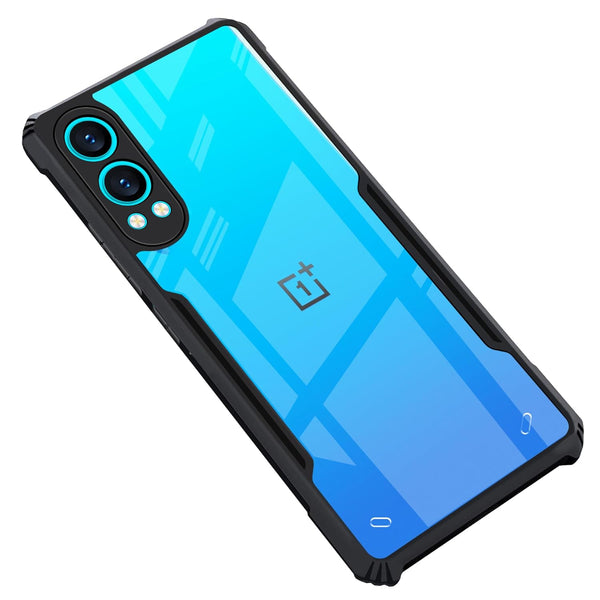 VAKIBO Best Selling Black and Transparent Coloured Made With Soft TPU and Acrylic Back Cover Case With 4 Corner and Camera Protection Suitable for OnePlus CE4 Lite