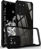 VAKIBO Best Selling Black and Transparent Coloured Made With Soft TPU and Acrylic Back Cover Case With 4 Corner and Camera Protection Suitable for Samsung Galaxy S20 Ultra