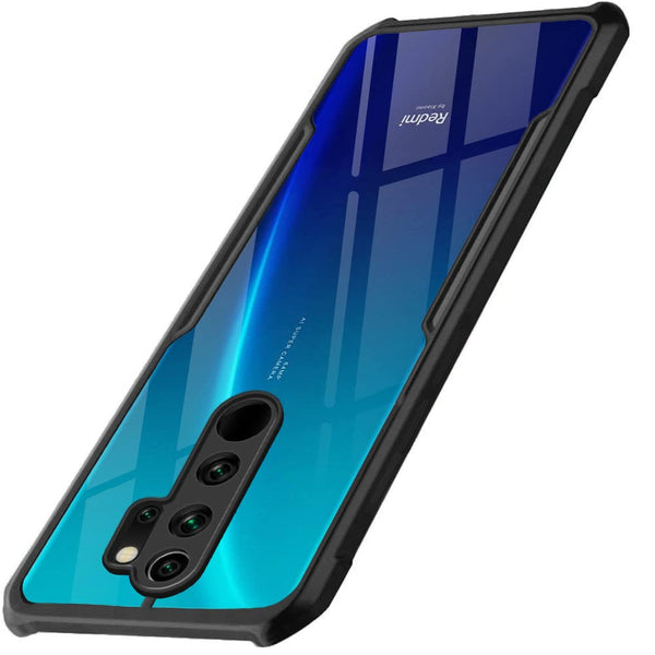 VAKIBO Super Premium Black Border Transparent Case With Corner Protection & Camera Protection Suitable for Mi Redmi Note 8 Pro