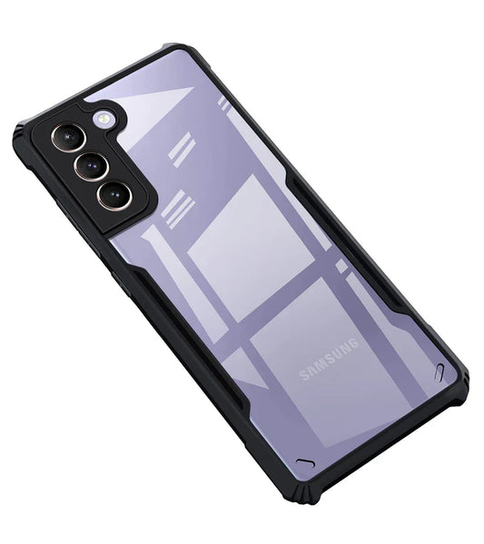 VAKIBO Super Premium Black Border Transparent Case With Corner Protection &amp; Camera Protection Suitable for Samsung Galaxy S30