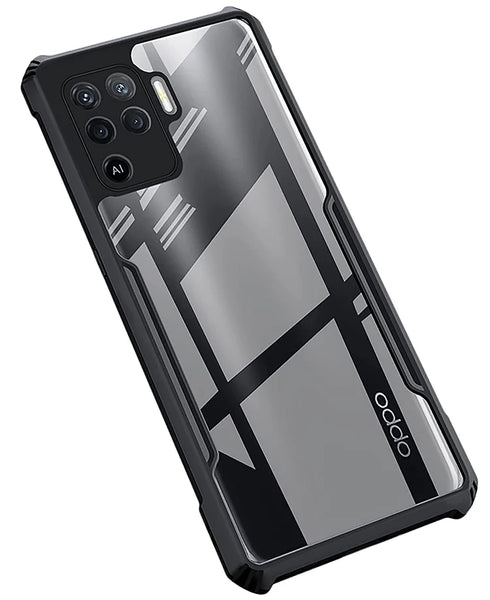 VAKIBO Super Premium Black Border Transparent Case With Corner Protection & Camera Protection Suitable for Oppo A94