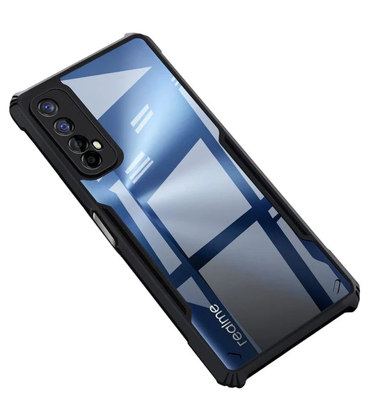 VAKIBO Best Selling Black and Transparent Back Cover Case Made With Soft TPU and Acrylic With 4 Corner and Camera Protection Suitable for Realme Narzo 20 Pro