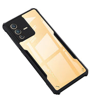 VAKIBO Super Premium Black Border Transparent Case With Corner Protection & Camera Protection Suitable for Vivo V23 5G