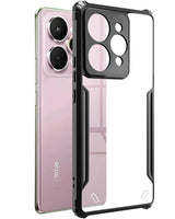 VAKIBO Super Premium Black Border Transparent Case With Corner Protection & Camera Protection Suitable for Realme 15