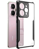 VAKIBO Super Premium Black Border Transparent Case With Corner Protection & Camera Protection Suitable for Realme 15