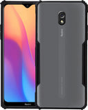 VAKIBO Best Selling Black and Transparent Coloured Made With Soft TPU and Acrylic Back Cover Case With 4 Corner and Camera Protection Suitable for Mi Redmi 8A
