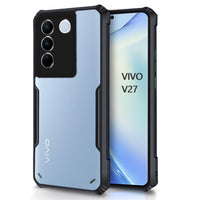 VAKIBO Super Premium Black Border Transparent Case With Corner Protection & Camera Protection Suitable for Vivo V27 PRO