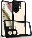 VAKIBO Best Selling Black and Transparent Coloured Made With Soft TPU and Acrylic Back Cover Case With 4 Corner and Camera Protection Suitable for Vivo X200 FE