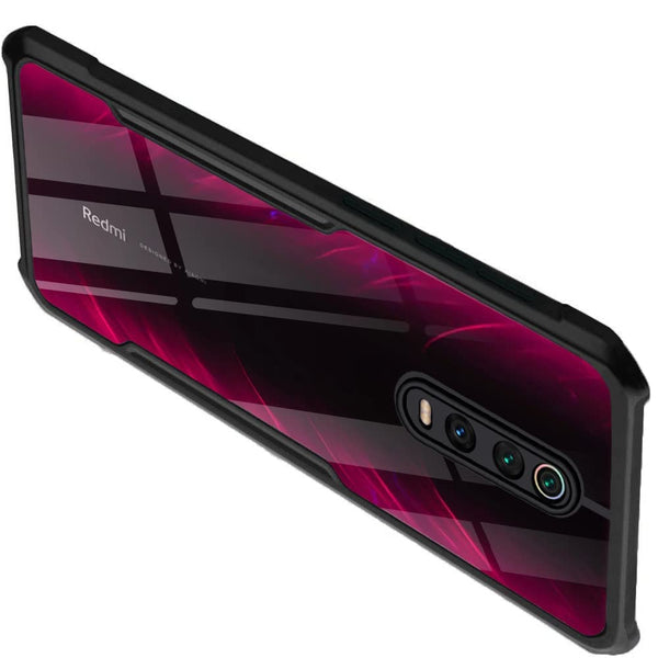 VAKIBO Super Premium Black Border Transparent Case With Corner Protection & Camera Protection Suitable for Mi K20