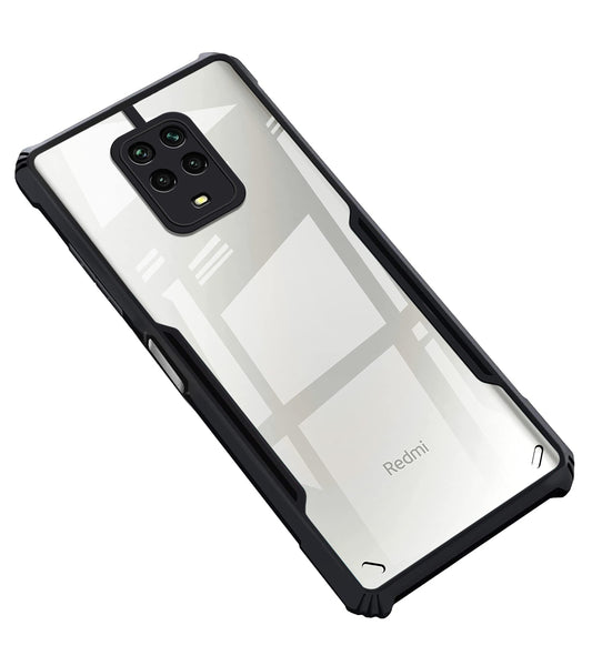 VAKIBO Super Premium Black Border Transparent Case With Corner Protection & Camera Protection Suitable for Mi Poco M2 Pro