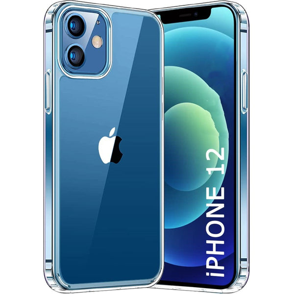 VAKIBO Premium Clear 1.5MM Thick Transparent Soft TPU Rubber Back Cover Case With Camera Protection Suitable for iPhone 12 Pro