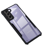 VAKIBO Super Premium Black Border Transparent Case With Corner Protection & Camera Protection Suitable for Samsung S21