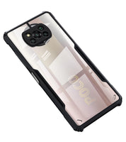 VAKIBO Super Premium Black Border Transparent Case With Corner Protection & Camera Protection Suitable for Mi Poco X3 Pro