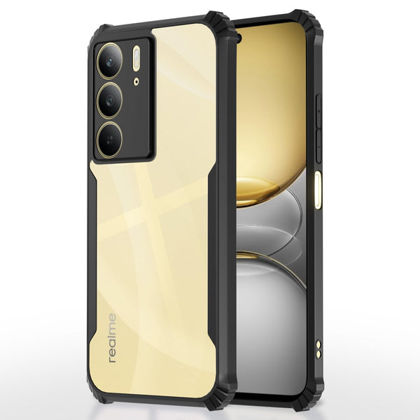VAKIBO Super Premium Black Border Transparent Case With Corner Protection & Camera Protection Suitable for Realme C75 4G
