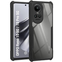 VAKIBO Super Premium Black Border Transparent Case With Corner Protection & Camera Protection Suitable for Oppo Reno 10 Pro