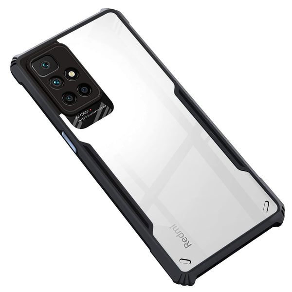 VAKIBO Super Premium Black Border Transparent Case With Corner Protection & Camera Protection Suitable for Mi Redmi 10 Prime
